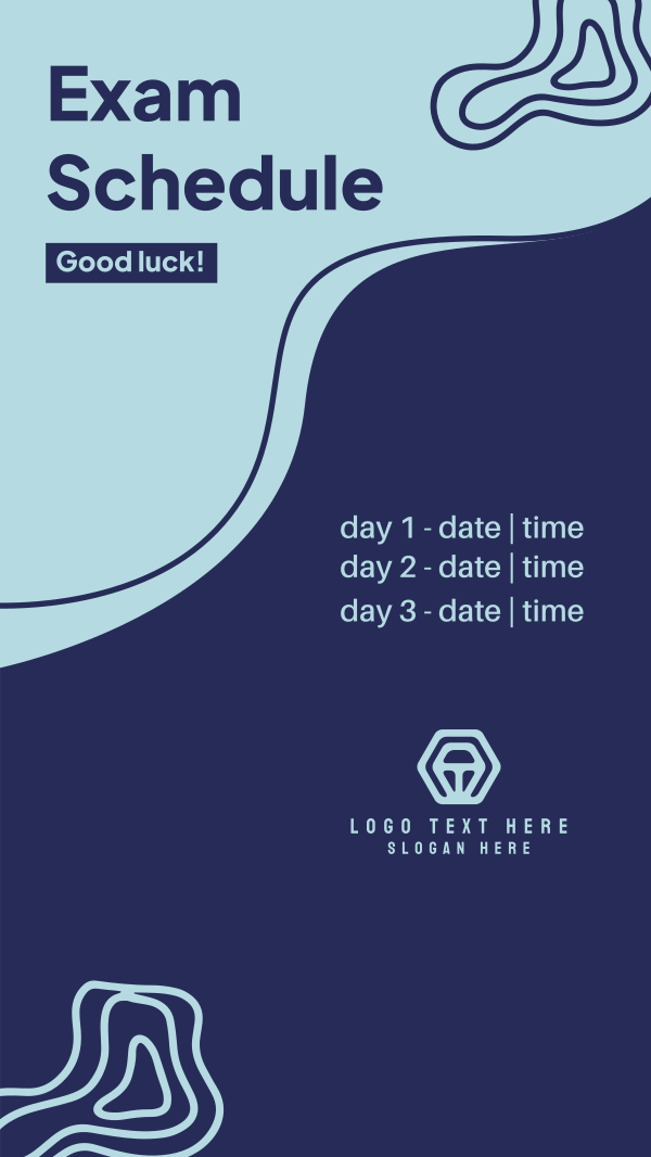 Curvy Divide Exam Schedule Facebook Story Design Image Preview