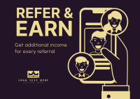 Refer and Earn Postcard Design