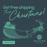 Contemporary Christmas Free Shipping Instagram post Image Preview
