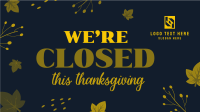 Closed On Thanksgiving Animation Image Preview