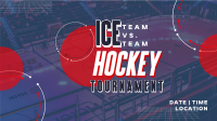 Sporty Ice Hockey Tournament Facebook Event Cover Design