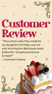 Birthday Cake Review Instagram Story Design