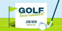 Simple Golf Tournament Twitter Post Image Preview