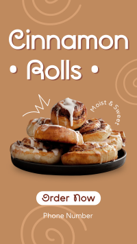 Quirky Cinnamon Rolls TikTok video Image Preview