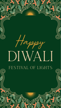 Elegant Diwali Frame TikTok Video Image Preview