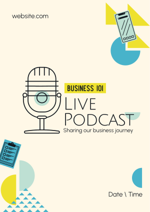 Playful Business Podcast Flyer Image Preview