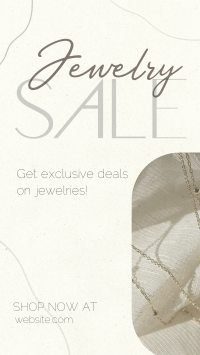 Clean Minimalist Jewelry Sale Facebook Story Design