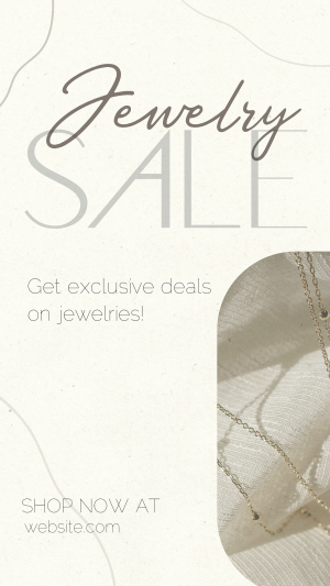 Clean Minimalist Jewelry Sale Facebook story Image Preview