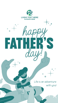 Playful Father's Day Greeting TikTok video Image Preview