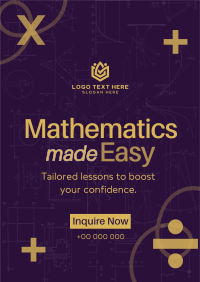 Professional Math Tutor Poster Design