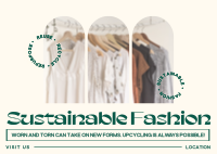 Minimalist Sustainable Fashion Postcard Image Preview