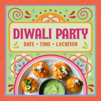 Playful Retro Diwali Instagram Post Preview