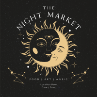 Sun & Moon Market Instagram Post Design