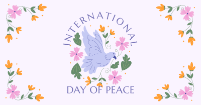 Floral Peace Dove Facebook ad Image Preview