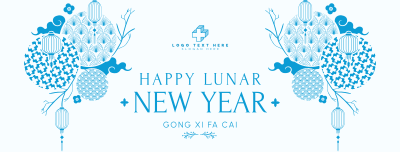 Beautiful Ornamental Lunar New Year Facebook cover Image Preview