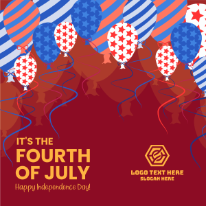Fourth of July Balloons Instagram post