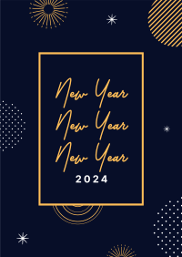 Elegant New Year Poster Design