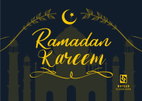Ramadan Mosque Greeting Postcard Design