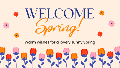 Welcome Spring Greeting Facebook event cover Image Preview