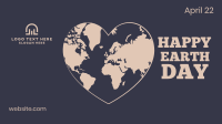 Heart-shaped Earth Zoom background Image Preview