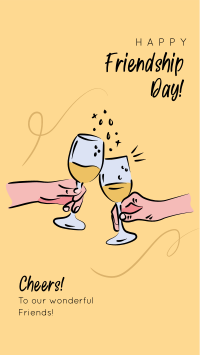 Friendship Day Cheers Facebook story Image Preview