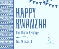 Tribal Kwanzaa Heritage Facebook post Image Preview