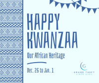 Tribal Kwanzaa Heritage Facebook Post Design