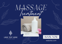 Body Massage Service Postcard Design