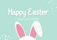 Easter Bunny Ears Postcard Image Preview