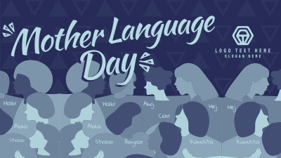 Abstract International Mother Language Day Facebook event cover Image Preview