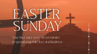 Easter Holy Cross Reminder Facebook Event Cover Design