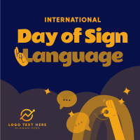 Sign Language Day Instagram Post Design
