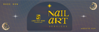 Girly Cosmic Nail Salon Twitter Header Design