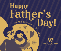 Father's Day Greeting Facebook Post Design