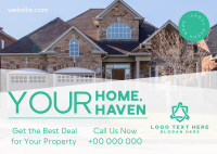 Your Home Your Haven Postcard Design