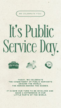 Minimalist Public Service Day Instagram reel Image Preview