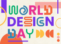 Abstract Design Day Postcard Image Preview