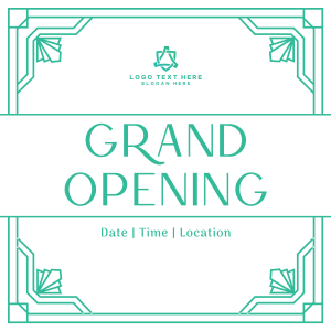Grand Opening Art Deco Instagram post Image Preview