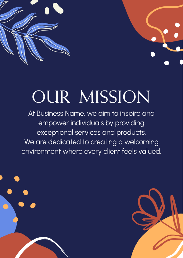 Our Mission Organic Abstract Poster Design Image Preview