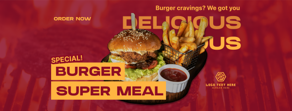 Special Burger Meal Facebook Cover Design