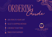 Elegant Marble Order Instructions Postcard Image Preview