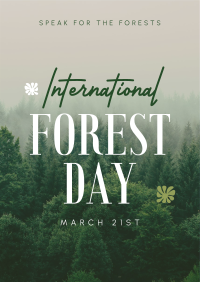 Minimalist Forest Day Poster Image Preview