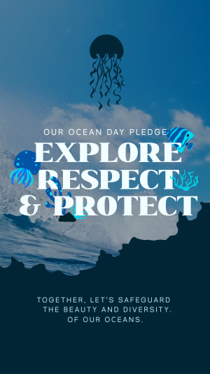 Ocean Day Pledge Instagram story Image Preview