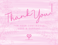 Watercolor Bliss Thank You Card Image Preview