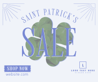 St. Patrick's Sale Clover Facebook Post Design