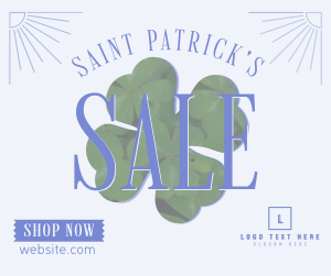 St. Patrick's Sale Clover Facebook post Image Preview