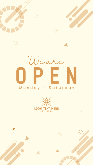 We Are Open Blob Greeting Instagram story Image Preview