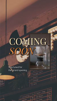 Cafe Opening Soon YouTube short Image Preview