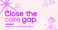 Swirls and Dots World Cancer Day Facebook Ad Design