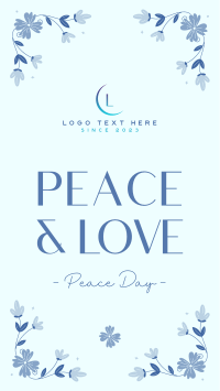 Floral Peace Day Facebook Story Design